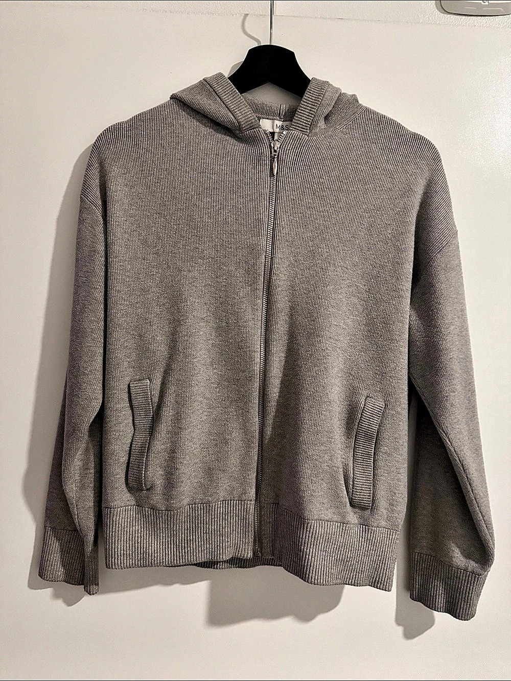 Marks & Spencer Gray Hooded Zip Sweater